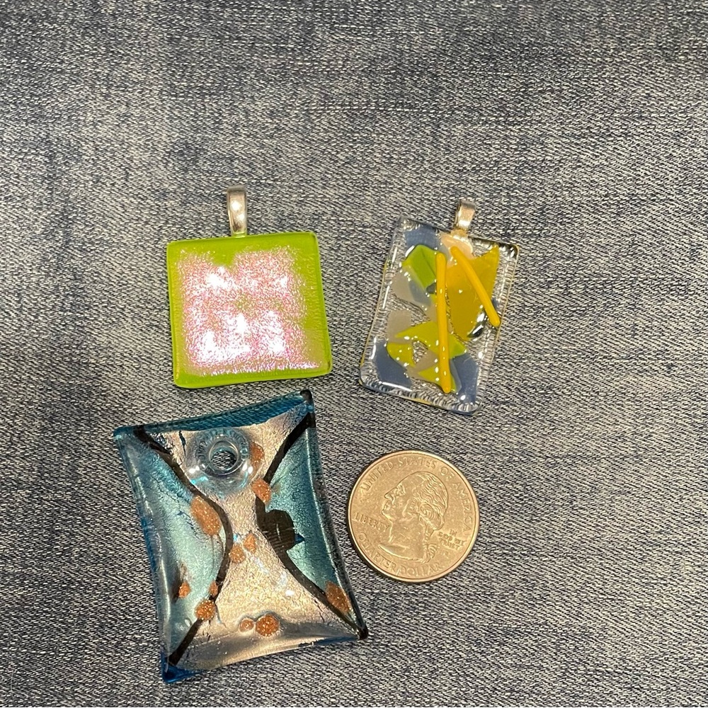 Fused glasswork pendants